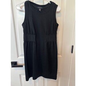 Banana Republic Black Sleeveless Stretch Dress With Button Back Detail XS